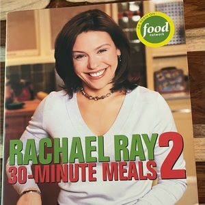 Rachael Ray 30 minute meals soft cover cookbook.